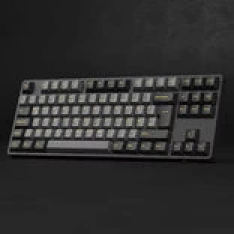 Mechaniczna klawiatura gamingowa AKKO Czarny & Gold 5087S, przełączniki Akko V3 Cream żółty Pro, podświetlenie RGB