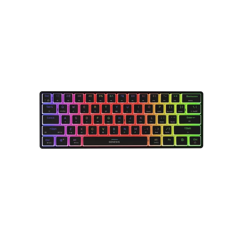 Klawiatura gamingowa GENESIS THOR 660 G2 US Czarna Bezprzewodowa RGB Mechaniczna Gateron Brown