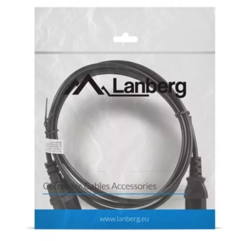 Kabel zasilający Lanberg CA-C13E-10CC-0018-BK Czarny 1.8m