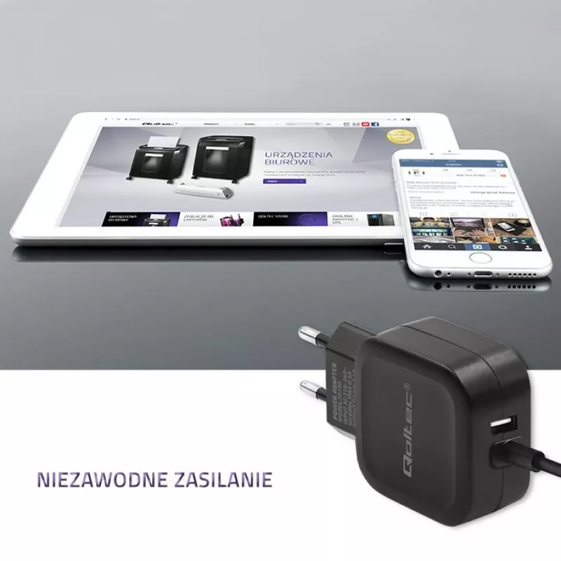 Qoltec 50190 Ładowarka do urządzeń mobilnych Telefon. Tablet. Telefon.