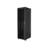 Szafa rack stojąca LANBERG 42U FF01-6842-12BL 600×800×2127,5 mm, 1200 kg, IP20, zamek na klucz, kółka jezdne