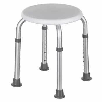 Okrągły aluminiowy stołek prysznicowy
