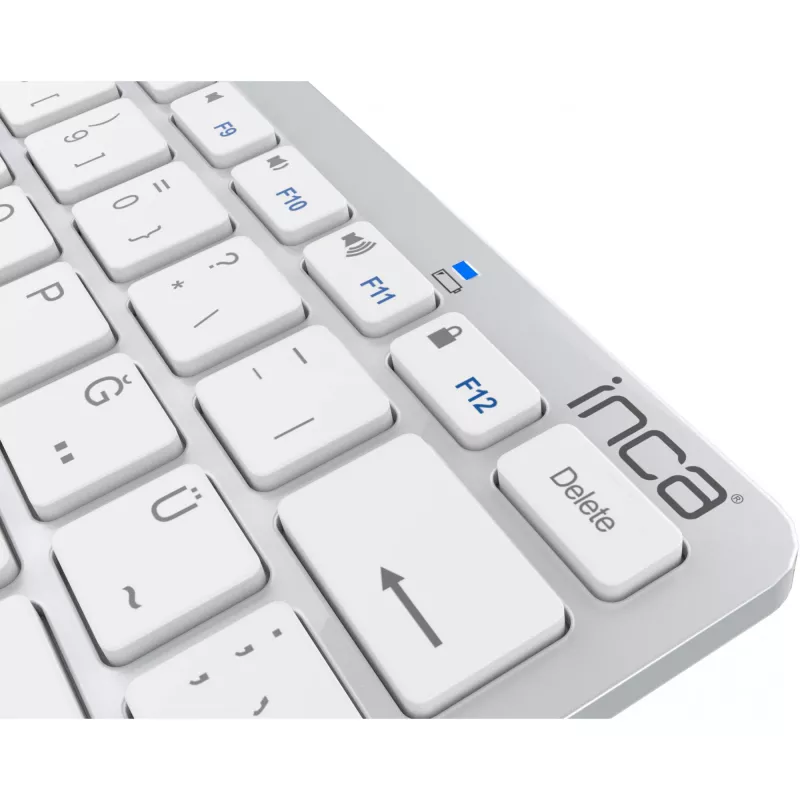 Klawiatura bezprzewodowa Inca IBK-569BT Bluetooth 78 klawiszy metaliczny srebrny