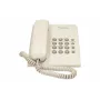 Telefon analogowy Panasonic KX-TS500PDW — 16 przycisków, biały, montaż na biurku/ścianie, książka telefoniczna na 100 wpisów