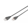 Digitus - Kabel przedłużający USB - USB Typ A, 4-pin (M) - USB Typ A, 4-pin (W) - 3,0m (USB / USB2.0) - Czarny (AK-300202-030-S)