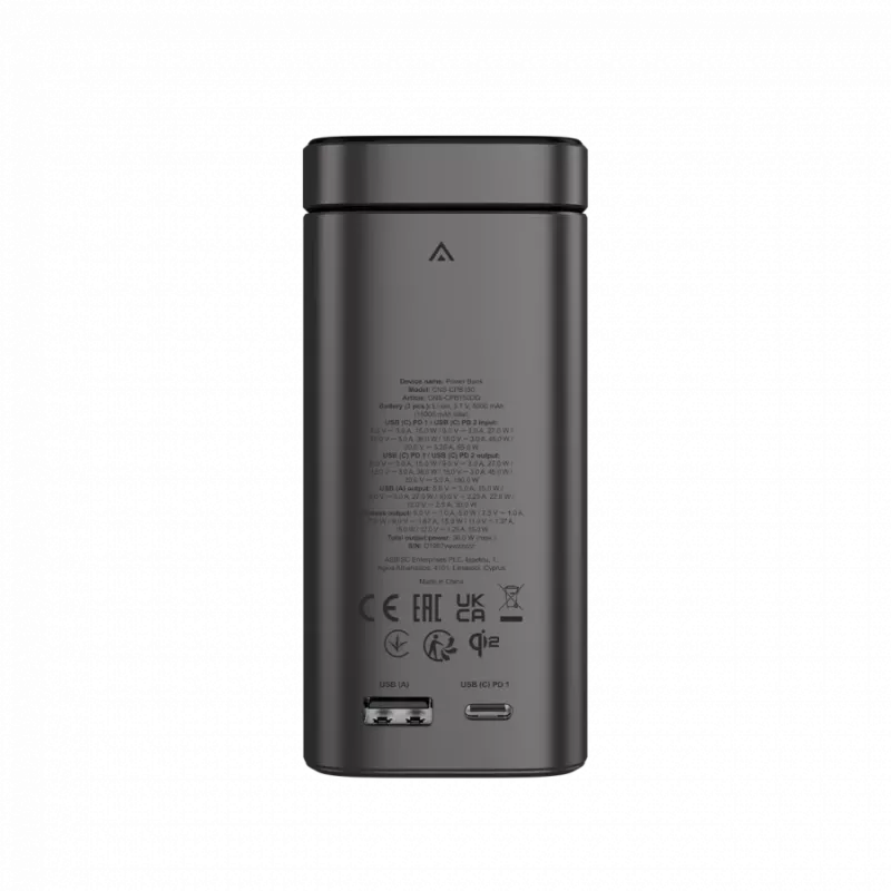 CANYON Qi2 magnetyczny power bank OnPower 150 15000mAh Aluminium Ciemny szary