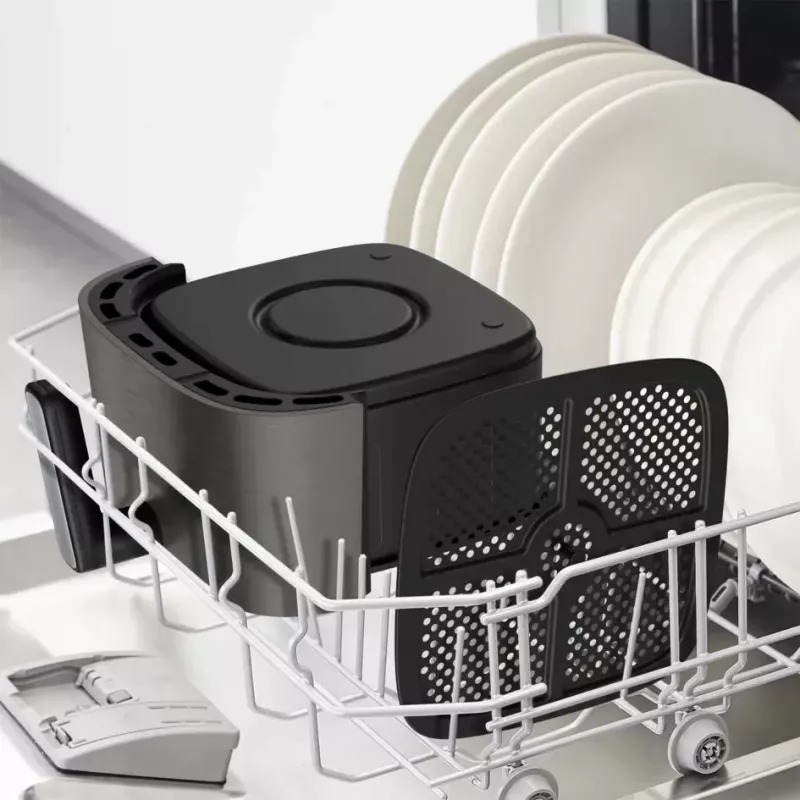 Frytownica Tefal Easy Fry Silence EY551HE0 Pojedyncza 5 L Wolnostojąca Frytownica beztłuszczowa Czarna, Szara, Stal nierdzewna