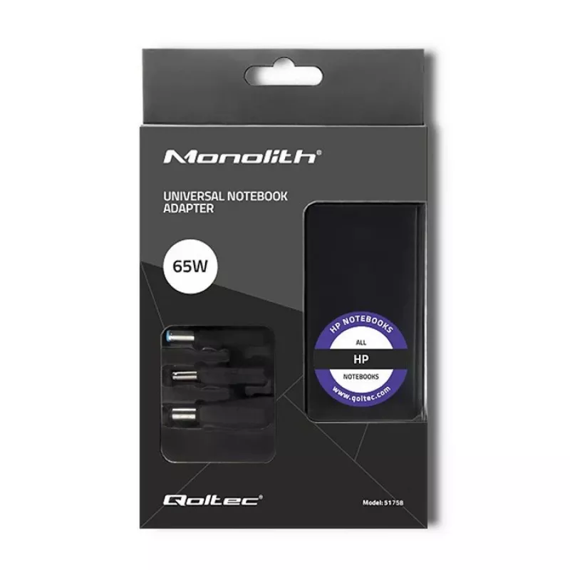 Zasilacz Qoltec 51758 Wewnętrzny 65 W Czarny
