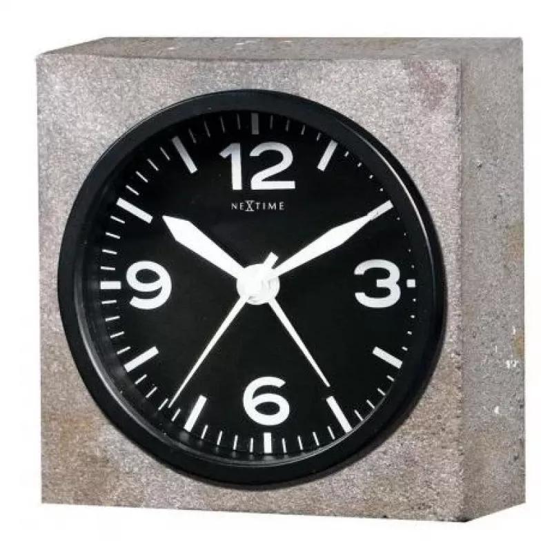 NeXtime klok 5167 Real Time Heavy Metal, 9.5x9.5x3.2 cm, Ścienny, Szary