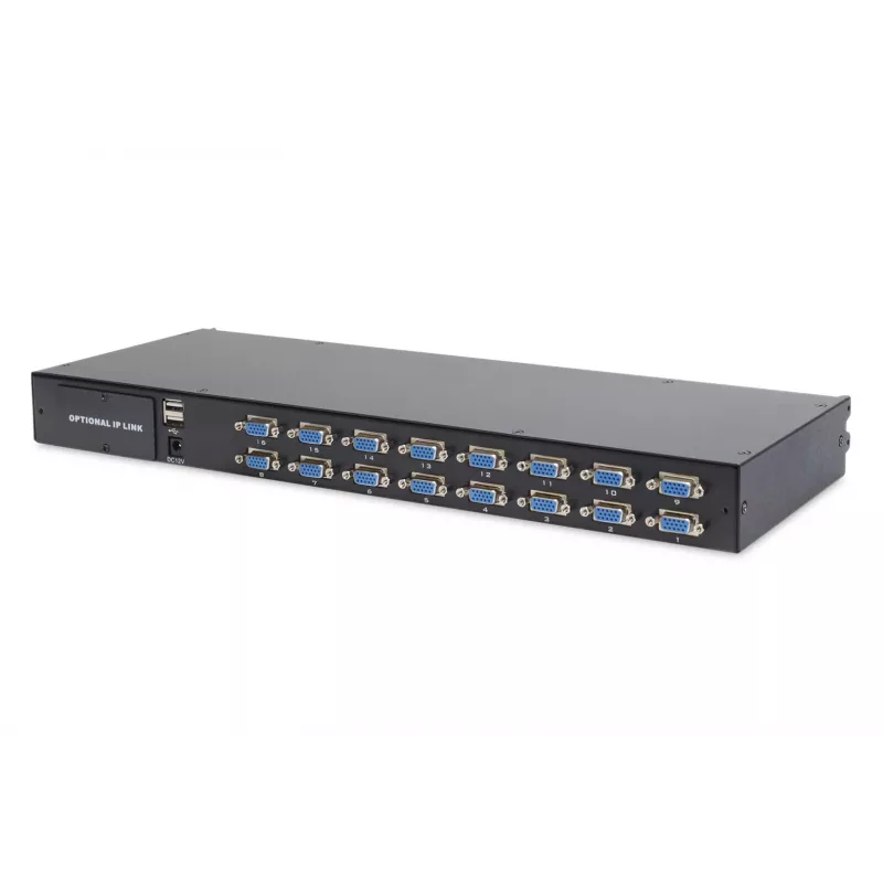 DIGITUS DS-72211-3US 19-calowa 16-portowa konsola KVM LCD do szafy