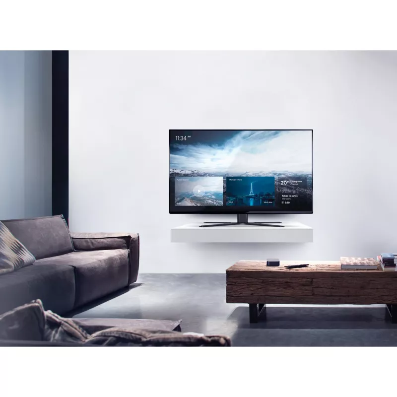 Podstawa stołowa One For All Base TV Holder SOLID – Odpowiednia dla wszystkich typów telewizorów od 32 do 65 cali – LCD/LED/Plazma/OLED/QLED – obrót (90°), pochylenie (15°) – Regulacja wysokości – VESA 60