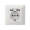 Gniazdo bezpieczne podtynkowe Digitus DA-70613 z 2 portami USB