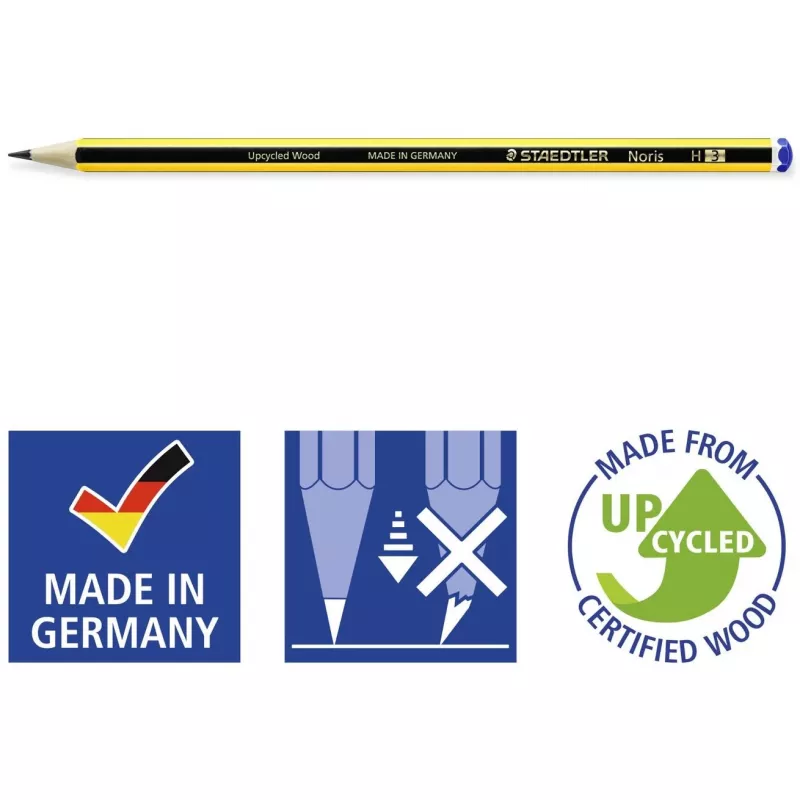 STAEDTLER Noris - H - Schwarz - Gelb - Deutschland - PEFC - 2 mm - 12 Stück(e)