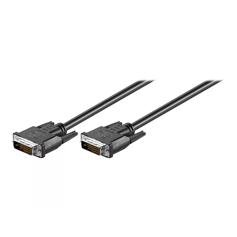 Wentronic Goobay DVI-D FullHD kabel Dual Link, czarny, 1.8 m - wtyk DVI-D Dual-Link (24+1 pin) > wtyk DVI-D Dual-Link (24+1 pin) (93573)