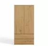 Topeshop SZAFA MALWA ART bedroom wardrobe/closet 5 shelves 2 drzwi(s) dąb