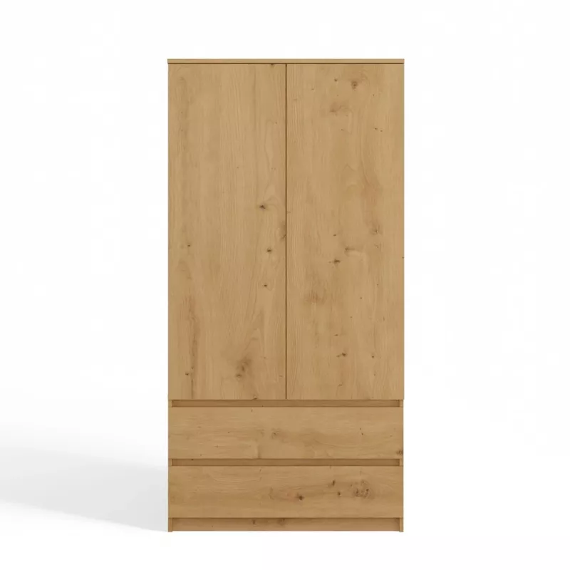 Topeshop SZAFA MALWA ART bedroom wardrobe/closet 5 shelves 2 drzwi(s) dąb