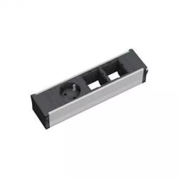 Przedłużacz zasilania 1 gniazdo AC Bachmann 912.002 Czarny Srebrny