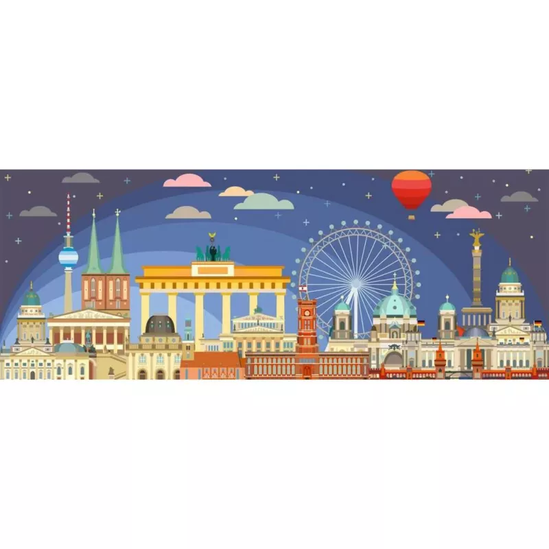 Puzzle Ravensburger Panorama Night in Berlin 1000 elementów, format panoramiczny