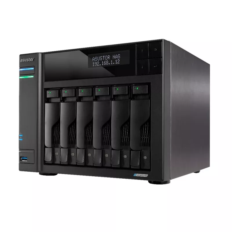 Asustor LOCKERSTOR 6 NAS Desktop Intel® Celeron® N5105 8 GB DDR4 HDD ADM Czarny