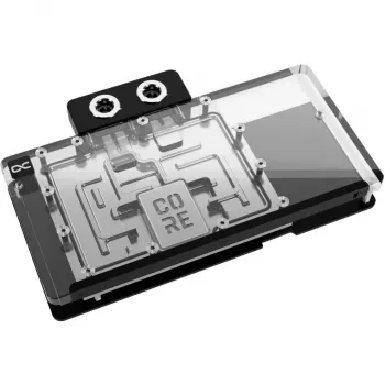 Tylna płyta karty graficznej Alphacool Core dla RX 9070 XT Aorus Elite — wykończenie transparentny chrom
