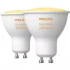 Zestaw dwóch lamp LED GU10 z mostkiem Hue Bridge – Philips Hue biały Ambiance, zamiennik 35 W