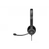 PORT CONNECT | Słuchawki USB Stereo PRO ON'R 300 | Przewodowe | Nauszne | Redukcja szumów | Czarny