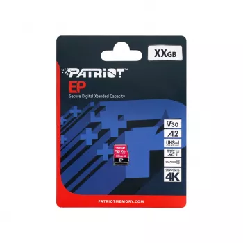 Karta pamięci MicroSDXC PATRIOT 512GB V30 U3 Class 10, odczyt 90 MB/s, zapis 80 MB/s, z przełącznikiem ochrony przed zapisem