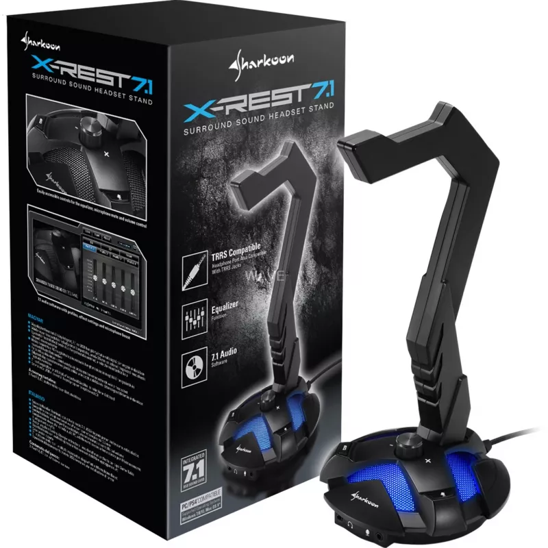 Active holder Headphones Sharkoon X-Rest 7.1