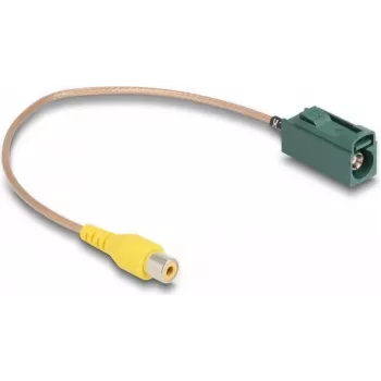 Kabel DeLOCK FAKRA E żeński do RCA żeński RG-179 32 cm
