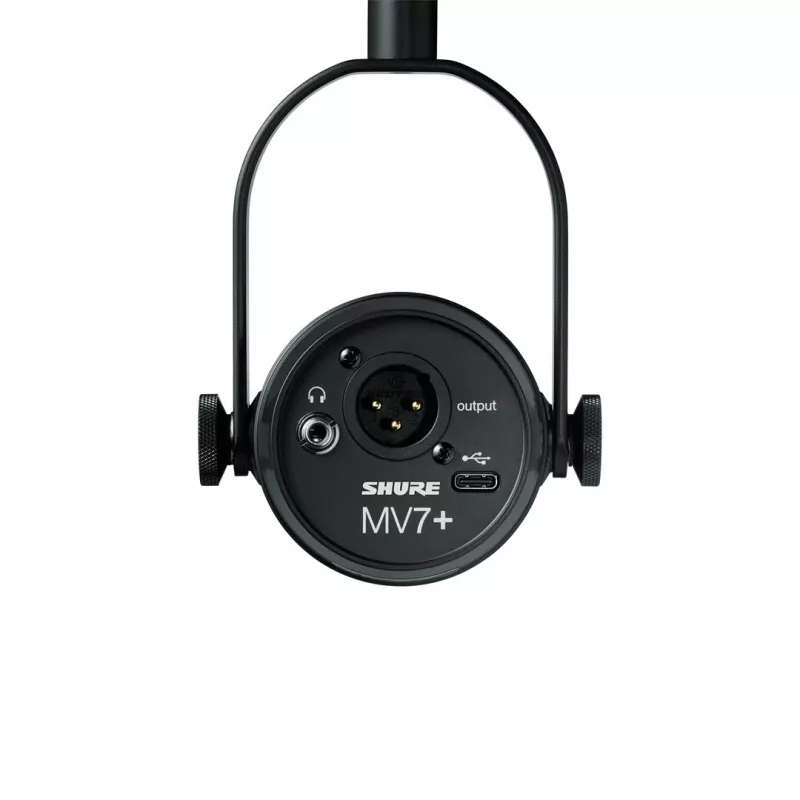 Shure MV7+-K - Mikrofon wykładowy/wokalny z złączem XLR/USB-C, czarny