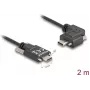 DeLOCK Kabel USB 2.0 USB Type-C męski na USB Type-C męski kątowy lewy/prawy PD 3.0 60W 2m