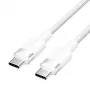 Kabel USB-C do USB-C Vention TRDWF — 1 m, USB 2.0, 60 W Power Delivery, 3 A, biały