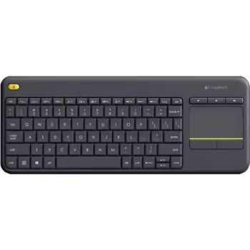 Logitech K400 Plus Tv - Mini - Bezprzewodowa - RF Wireless - QWERTY - Czarna