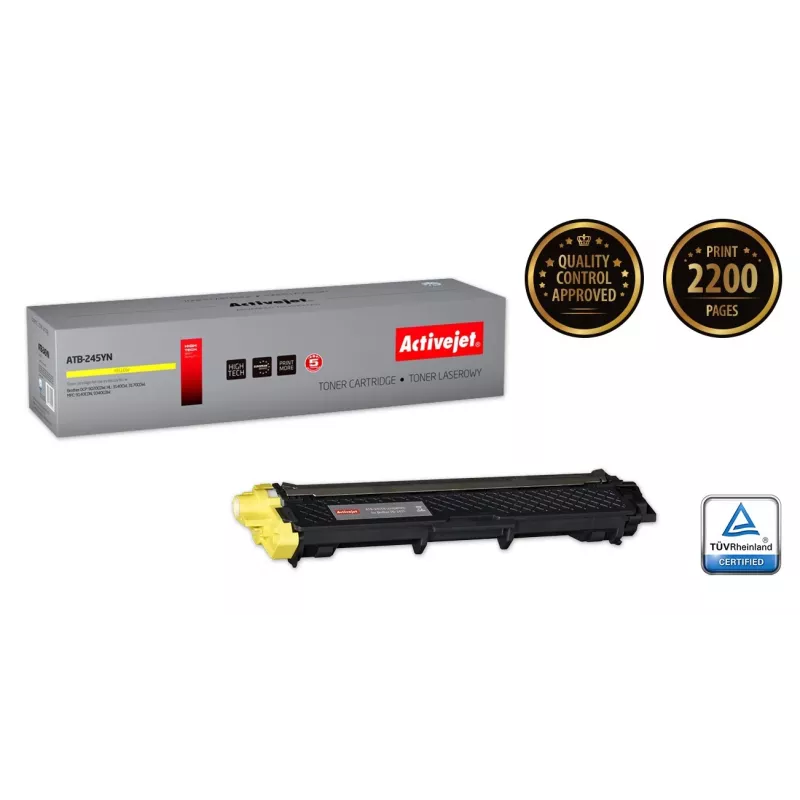Activejet ATB-245YN Toner (zamiennik Brother TN-245Y; Supreme; 2200 stron; żółty)