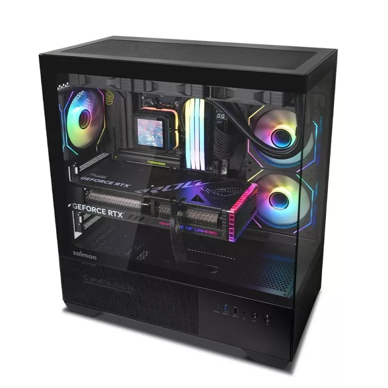 Obudowa PC CHRONIX V2 Mid Tower ARGB wentylator x3 czarna
