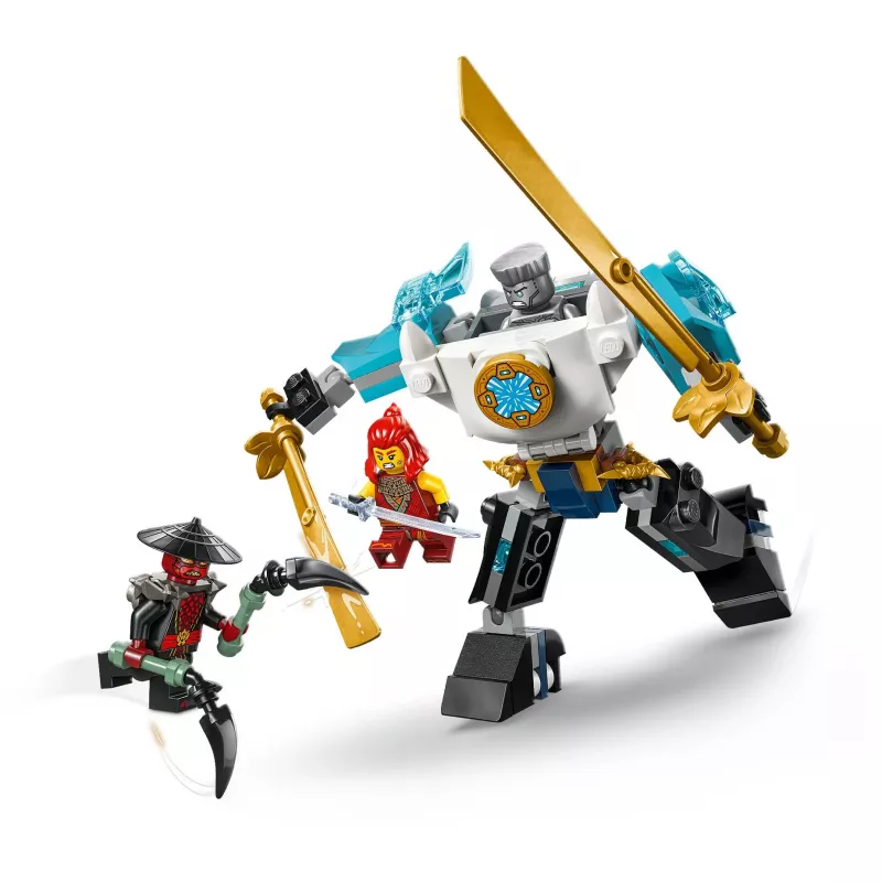 LEGO NINJAGO zestaw 71827 Mech bojowy Zane'a, 92 elementy, 2 minifigurki, wysokość 100 mm, wiek 6+