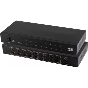 shiverpeaks ®-PROFESSIONAL--HDMI distributor 1x16, Metal, 4K30Hz, czarny (SP05-03016)
