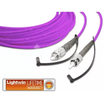 Lightwin Wysokiej Jakości Simpleksowy Kabel Patchowy LWL, MM OM4, FC - ST Kabel Patchowy LWL (LSP-50 FC-ST 1.0 OM4)