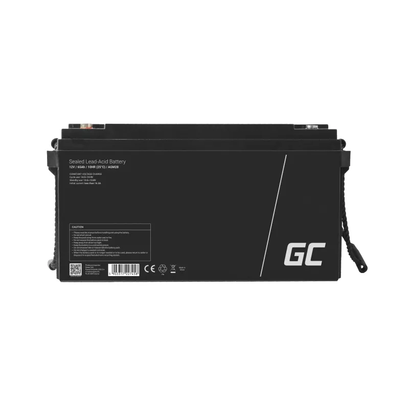Akumulator zielony Cell AGM28 przemysłowy akumulator bezobsługowy kwasowo-ołowiowy (VRLA) 12 V 65000 mAh, 1 szt., 20 kg