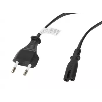 Lanberg CA-C7CA-10CC-0018-BK przewód zasilający Czarny 1.8 m złącze C7 CEE7/16