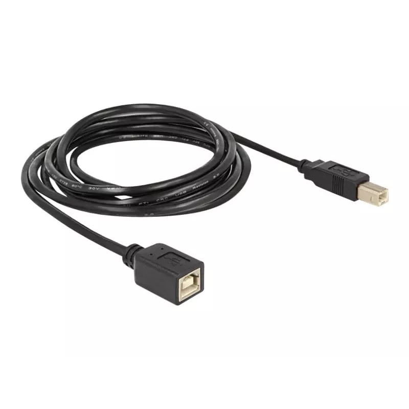 Kabel USB DeLOCK USB2.0-B 2 m USB B Czarny