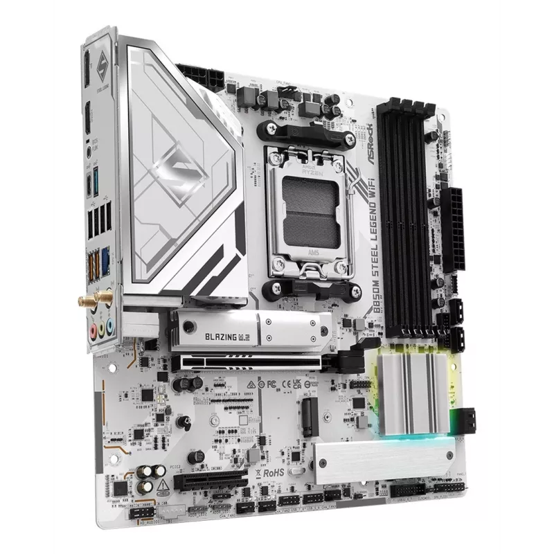 Płyta główna ASRock B850M Steel Legend WiFi — AMD B850, Socket AM5, microATX, DDR5, 4 DIMM, Wi‑Fi 7, 2.5Gb LAN