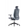 Up Up Athene ergonomiczne krzesło biurowe Czarna, Szara + Niebieska tkanina