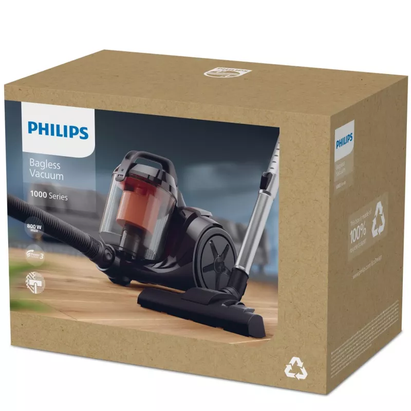 Philips serii 1000 XB1142/10 odkurzacz 1,3 l odkurzacz cylindryczny suchy 800 W bezworkowy