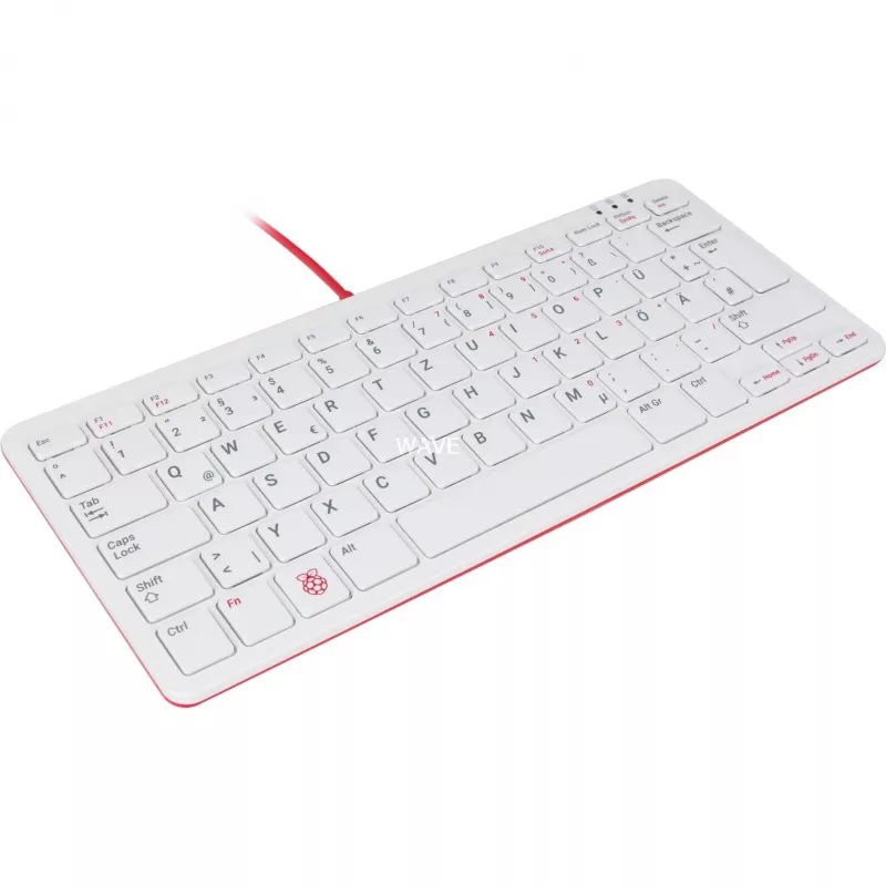 Przewodowa klawiatura USB Raspberry PI klawiatura DE RB-TASTA01W — połączenie USB, układ niemiecki