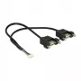 Kabel USB DeLOCK 84839 USB 2.0 0,25 m 2 x USB A Czarny