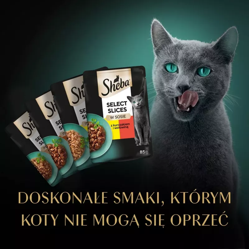 Sheba Selection in Sauce Juicy Flavours mokra karma dla kotów, 12 x 85 g