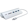 Satechi Type-C Aluminium USB Hub & Card Reader, Srebrny, ST-TCHCRS