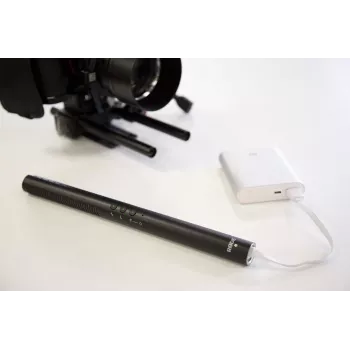 Kierunkowy cyfrowy mikrofon do aparatu RØDE NTG-4+ — superkardioidalny, 20–20000 Hz, -32 dB, 200 Ω, mini XLR, zasilany bateriami, 22×278 mm, 176 g, czarny