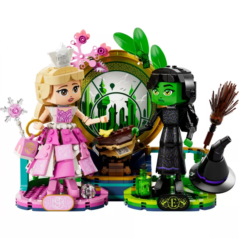 LEGO Wicked Figurki Elphaba i Glinda 75682 – zestaw kolekcjonerski minifigurek
